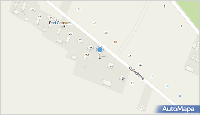 Podlesie, Osiedlowa, 23, mapa Podlesie