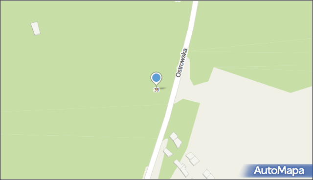 Podlesie, Ostrowska, 36, mapa Podlesie