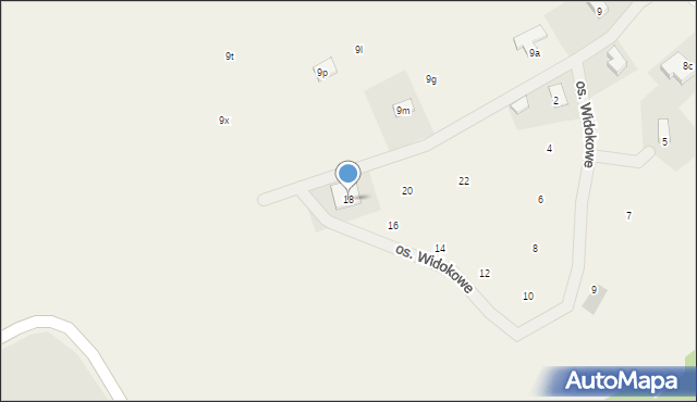 Podlesie, Osiedle Widokowe, 18, mapa Podlesie