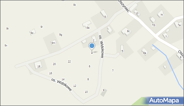 Podlesie, Osiedle Widokowe, 4, mapa Podlesie