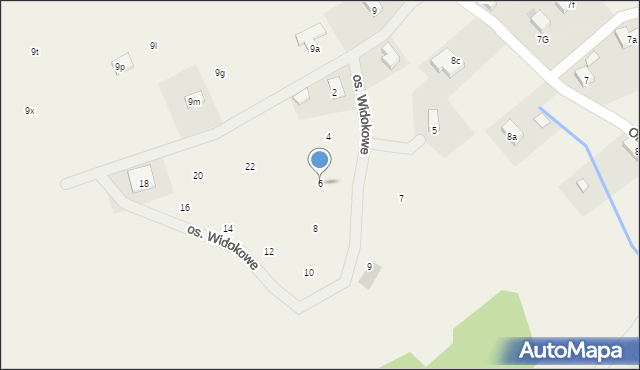 Podlesie, Osiedle Widokowe, 6, mapa Podlesie