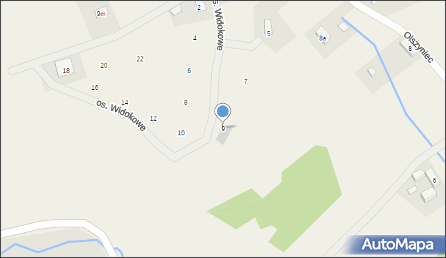 Podlesie, Osiedle Widokowe, 9, mapa Podlesie