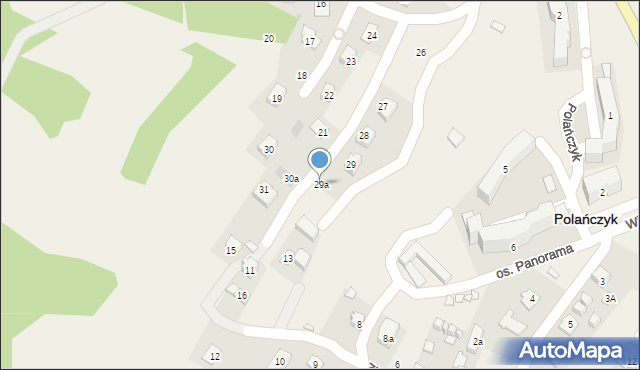 Polańczyk, Osiedle na Górce, 29a, mapa Polańczyk