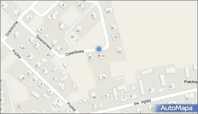 Połchowo, Osiedlowa, 27, mapa Połchowo