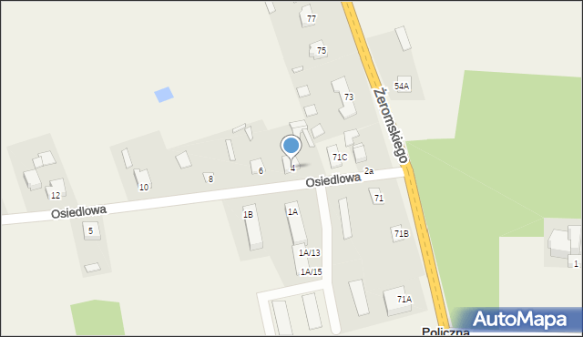 Policzna, Osiedlowa, 4, mapa Policzna