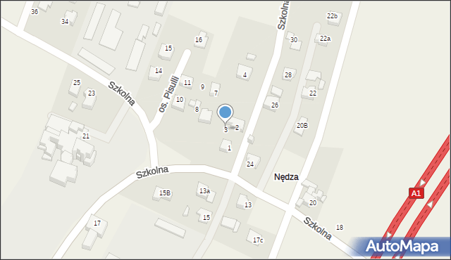 Połomia, Osiedle Pisulli, ks., 3, mapa Połomia