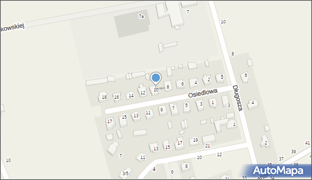 Popów, Osiedlowa, 10, mapa Popów