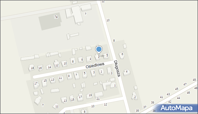 Popów, Osiedlowa, 2, mapa Popów