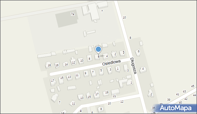 Popów, Osiedlowa, 6, mapa Popów