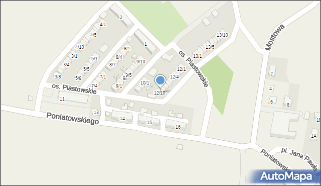 Porajów, Osiedle Piastowskie, 12/10, mapa Porajów