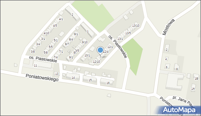 Porajów, Osiedle Piastowskie, 12/8, mapa Porajów