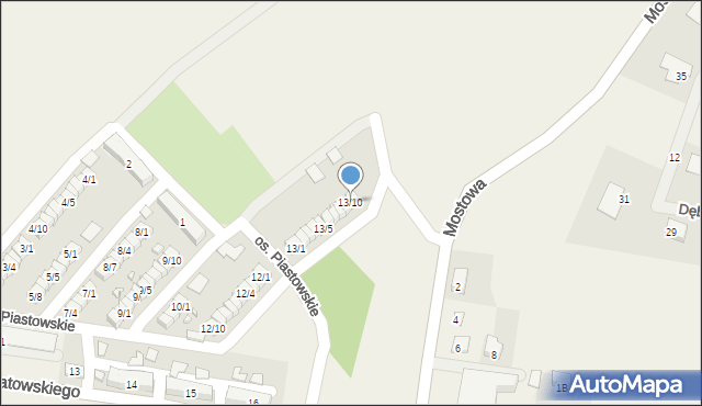 Porajów, Osiedle Piastowskie, 13/10, mapa Porajów