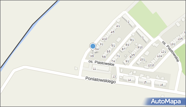 Porajów, Osiedle Piastowskie, 3/7, mapa Porajów