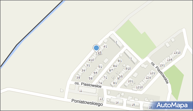 Porajów, Osiedle Piastowskie, 4/7, mapa Porajów