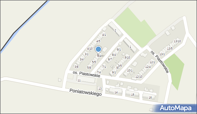 Porajów, Osiedle Piastowskie, 5/2, mapa Porajów