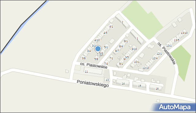 Porajów, Osiedle Piastowskie, 5/7, mapa Porajów