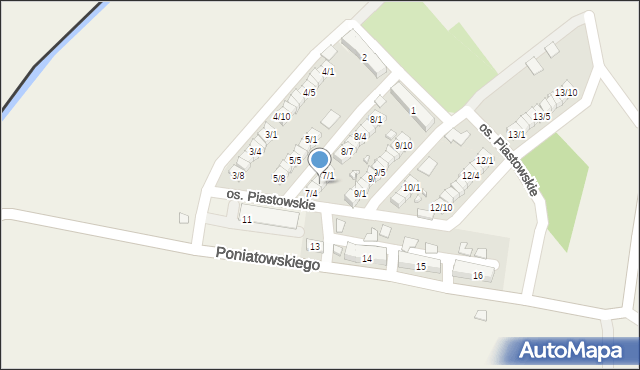 Porajów, Osiedle Piastowskie, 7/3, mapa Porajów