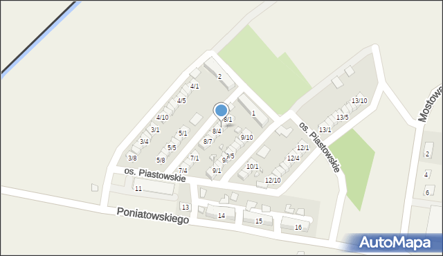 Porajów, Osiedle Piastowskie, 8/3, mapa Porajów