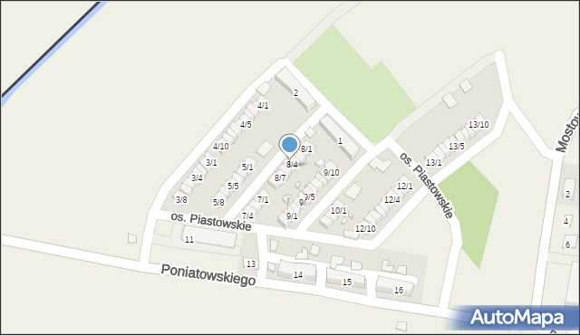 Porajów, Osiedle Piastowskie, 8/5, mapa Porajów