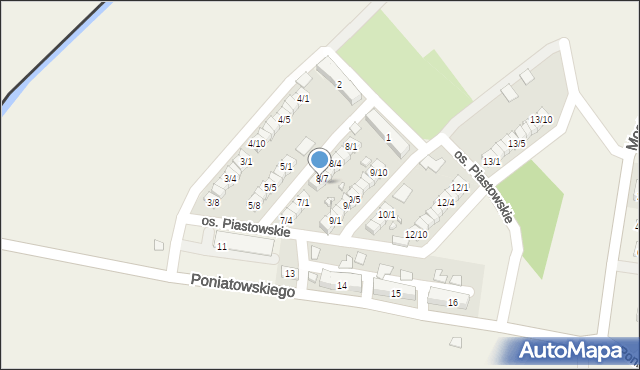 Porajów, Osiedle Piastowskie, 8/8, mapa Porajów