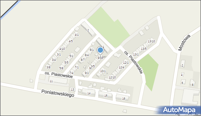 Porajów, Osiedle Piastowskie, 9/10, mapa Porajów