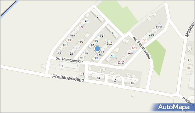 Porajów, Osiedle Piastowskie, 9/2, mapa Porajów