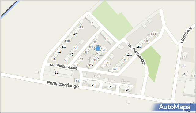 Porajów, Osiedle Piastowskie, 9/6, mapa Porajów