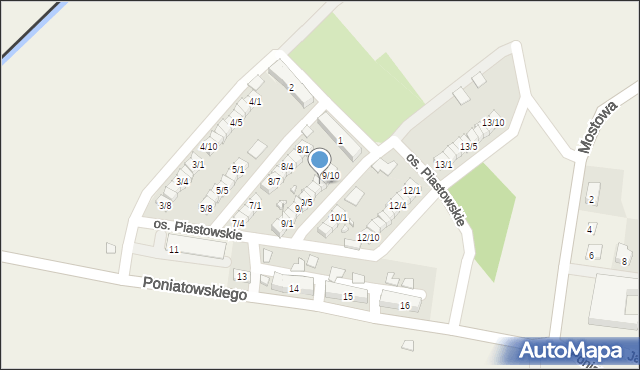 Porajów, Osiedle Piastowskie, 9/8, mapa Porajów