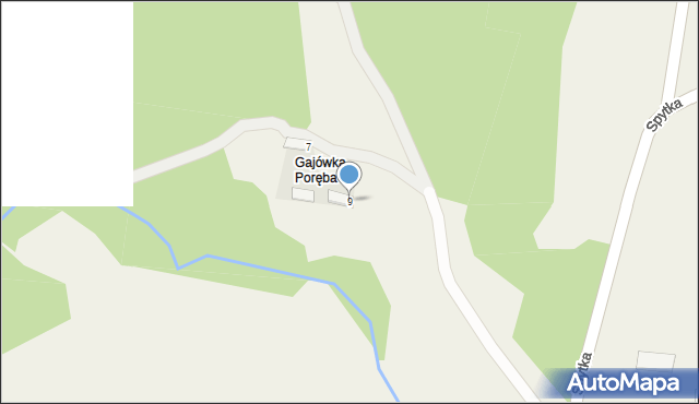 Poręba Spytkowska, Osiedle nad Uszwicą, 9, mapa Poręba Spytkowska