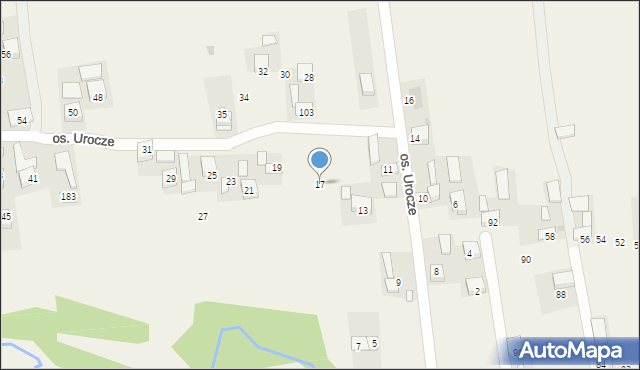 Poręba Spytkowska, Osiedle Urocze, 17, mapa Poręba Spytkowska