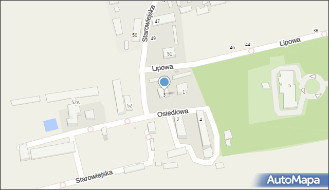 Potworów, Osiedlowa, 3, mapa Potworów