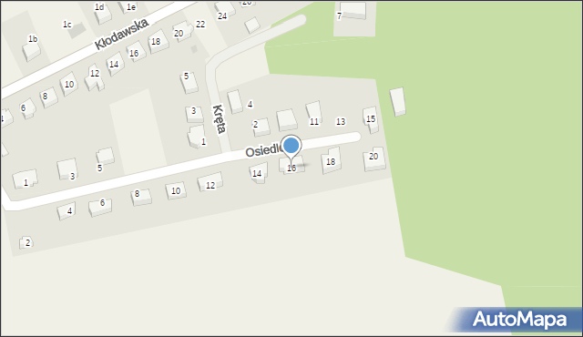 Powałki, Osiedlowa, 16, mapa Powałki