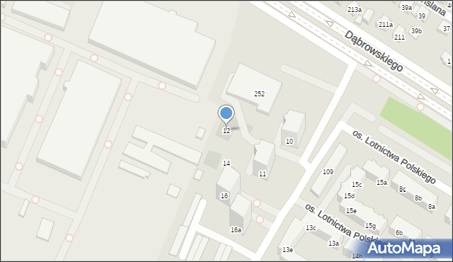 Poznań, Osiedle Lotnictwa Polskiego, 12, mapa Poznania