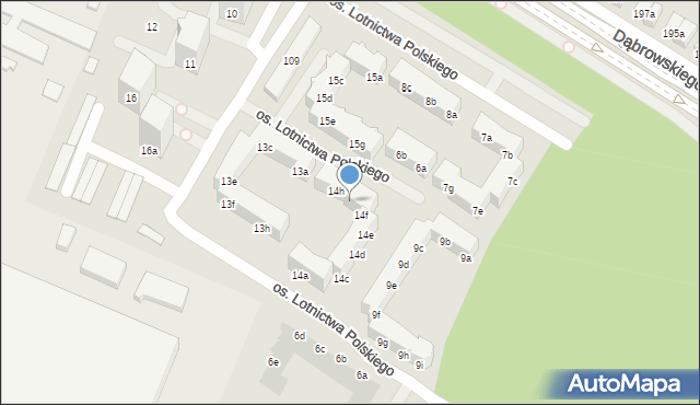 Poznań, Osiedle Lotnictwa Polskiego, 14g, mapa Poznania