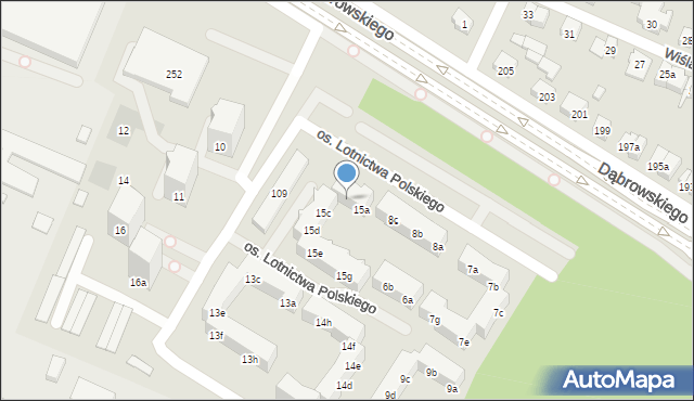 Poznań, Osiedle Lotnictwa Polskiego, 15b, mapa Poznania