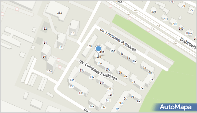 Poznań, Osiedle Lotnictwa Polskiego, 15d, mapa Poznania