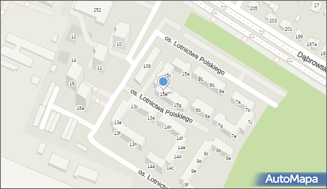 Poznań, Osiedle Lotnictwa Polskiego, 15e, mapa Poznania