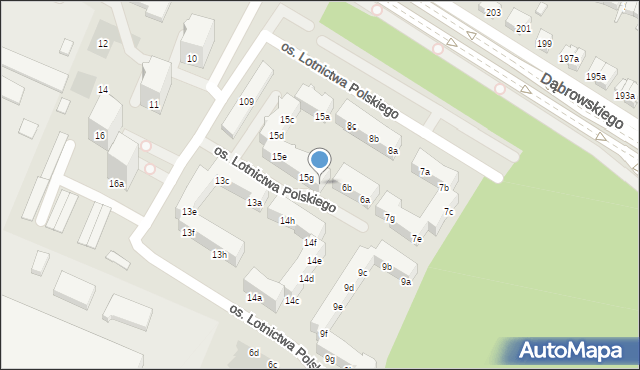 Poznań, Osiedle Lotnictwa Polskiego, 15h, mapa Poznania