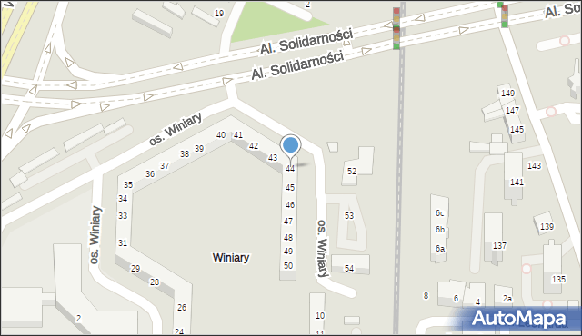 Poznań, Osiedle Winiary, 44, mapa Poznania