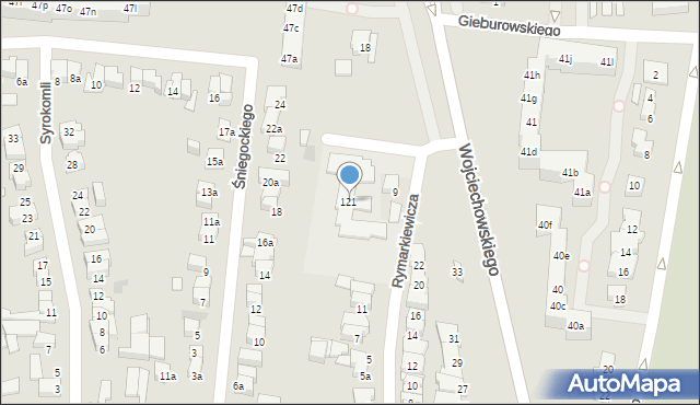 Poznań, Osiedle Króla Bolesława Chrobrego, 121, mapa Poznania