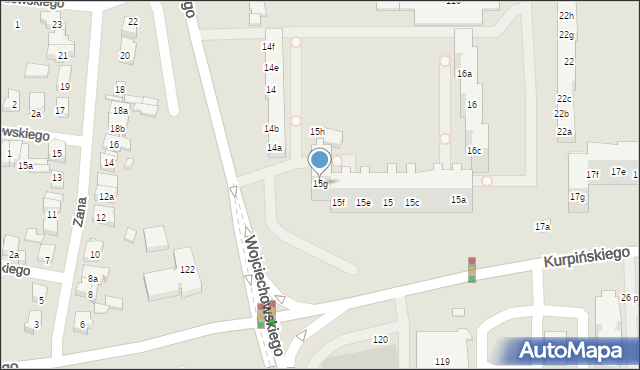 Poznań, Osiedle Króla Bolesława Chrobrego, 15g, mapa Poznania