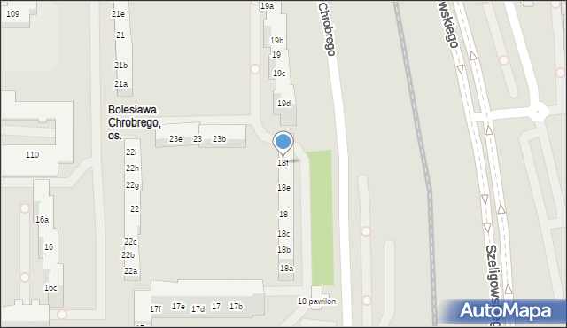 Poznań, Osiedle Króla Bolesława Chrobrego, 18f, mapa Poznania
