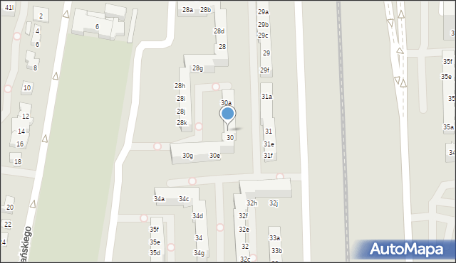 Poznań, Osiedle Króla Bolesława Chrobrego, 30c, mapa Poznania