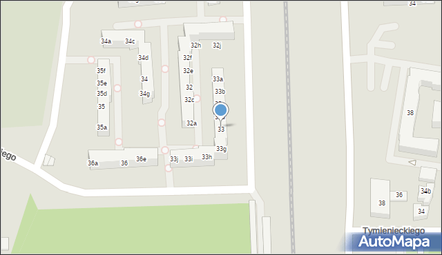 Poznań, Osiedle Króla Bolesława Chrobrego, 33e, mapa Poznania