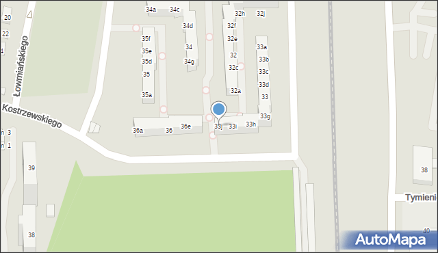 Poznań, Osiedle Króla Bolesława Chrobrego, 33j, mapa Poznania