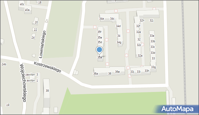 Poznań, Osiedle Króla Bolesława Chrobrego, 35a, mapa Poznania
