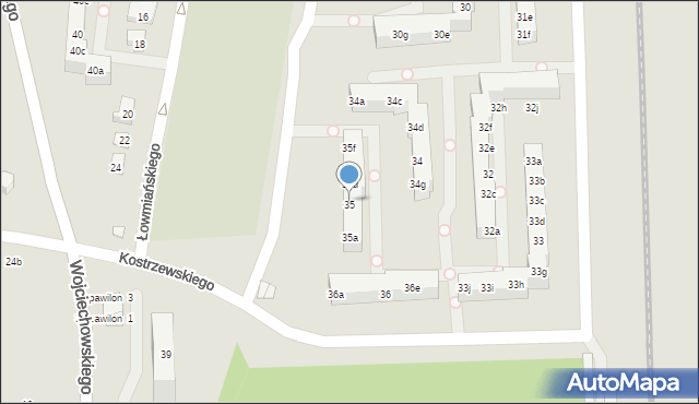 Poznań, Osiedle Króla Bolesława Chrobrego, 35c, mapa Poznania