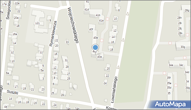 Poznań, Osiedle Króla Bolesława Chrobrego, 40b, mapa Poznania
