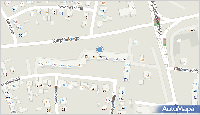 Poznań, Osiedle Króla Bolesława Chrobrego, 47h, mapa Poznania