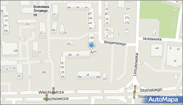 Poznań, Osiedle Bolesława Śmiałego, 15d, mapa Poznania